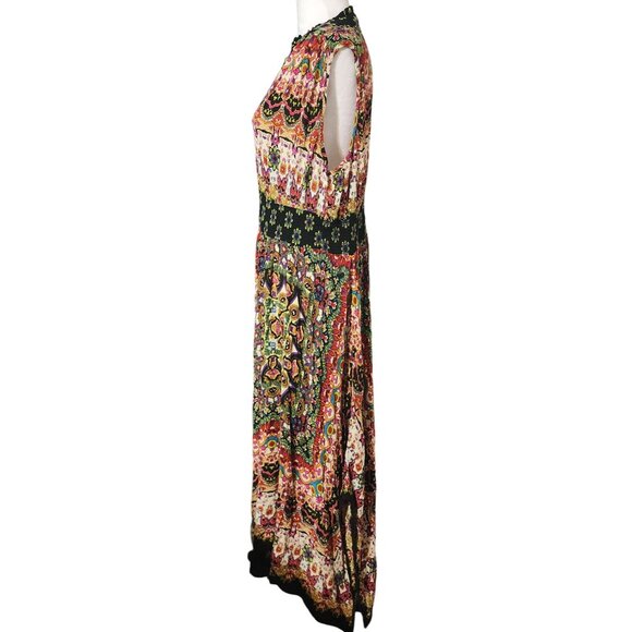 Bohemian Sleeveless V-Neck Maxi Dress By Bila XL - Picture 2 of 7